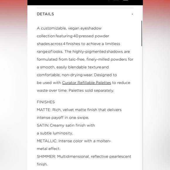 NIB - HOURGLASS Curator Eyeshadow Refill - Ice - Picture 4 of 13